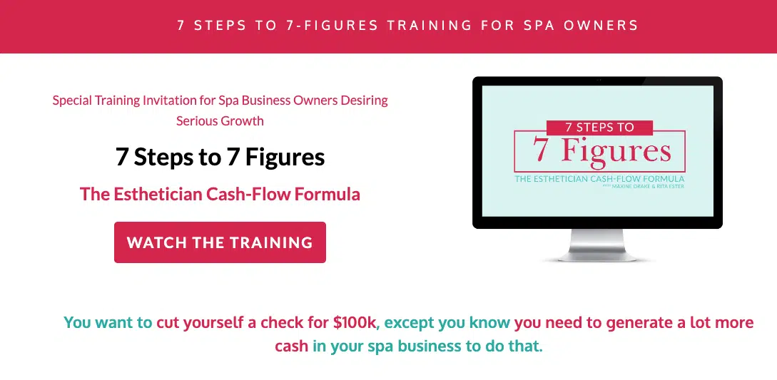 7 steps to 7 figures for estheticians free training
